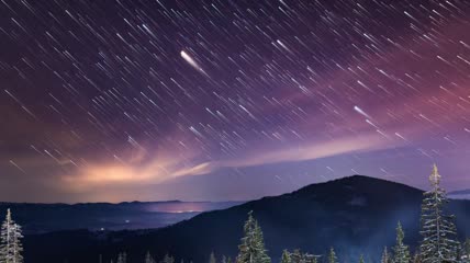 大自然中美丽的星空_时光流逝