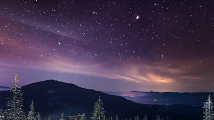 繁星点点的天空美丽的时光流逝