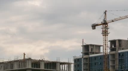 建筑工地的时间流逝