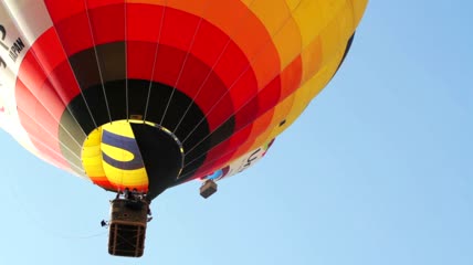 热气球升起特写实拍