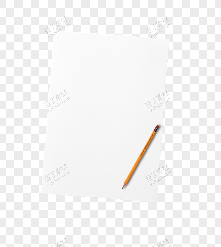 白纸铅笔