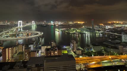 夜幕降临在东京城的顶端
