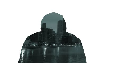 一个人和一座城市的剪影
