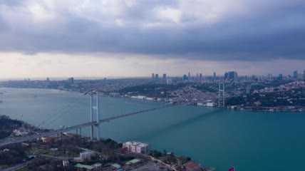 伊斯坦布尔上空的天空时间流逝