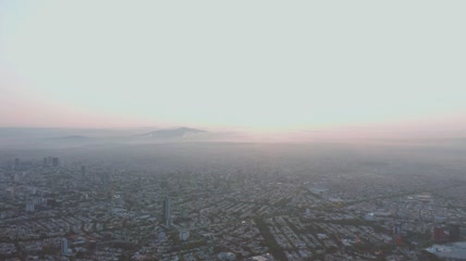 早晨的城市鸟瞰