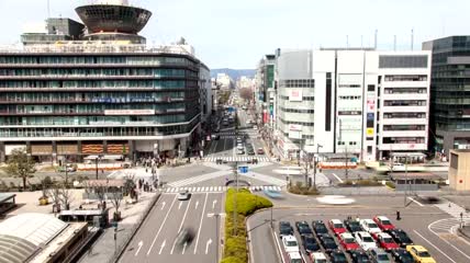 京都十字路口延时实拍