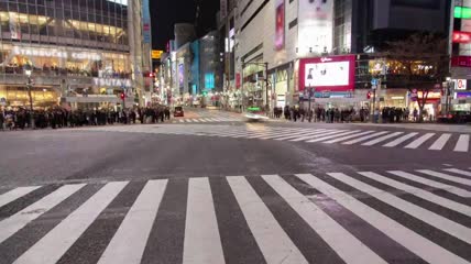 涉谷人行横道延时实拍