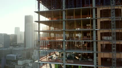 洛杉矶在建建筑特写视频