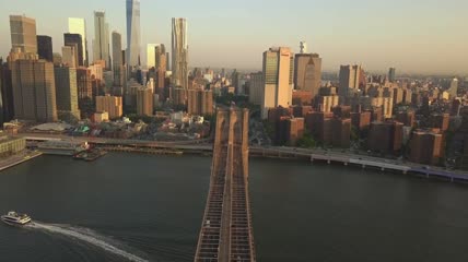 美国曼哈顿天际线全景视频