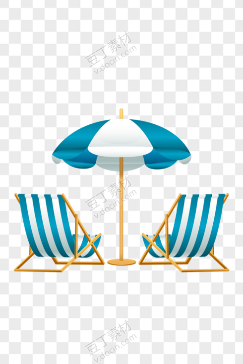 遮阳伞沙滩椅