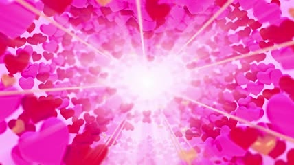 3D心脏隧道尽头闪耀的光芒视频