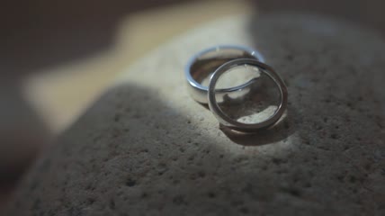 订婚珠宝戒指特写实拍