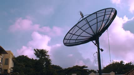 卫星天线特写实拍