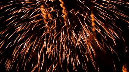 夜空中的烟花实拍