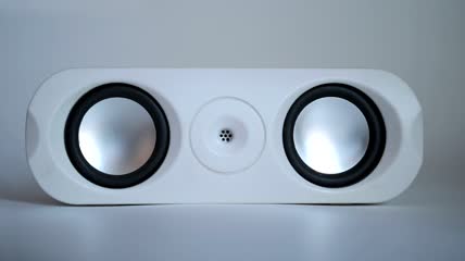 白色扬声器特写实拍