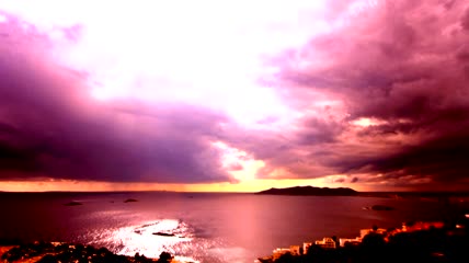 暴风雨前的海岸视频