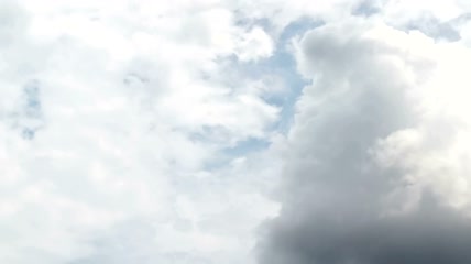 城市上空厚厚的白云视频