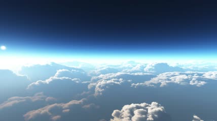 到达太空的云层视频