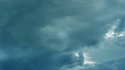 天空厚厚的云层随风飘动视频