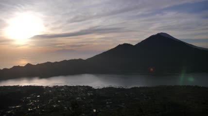 火山周围的风景实拍