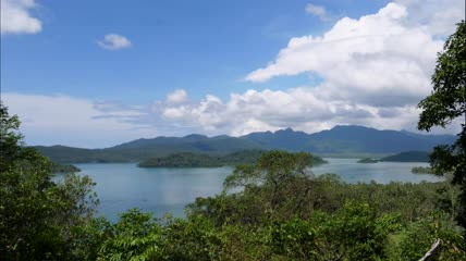 山和湖的景观实拍