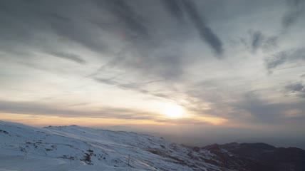 西班牙的内华达山脉风景延时实拍