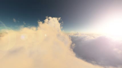 阳光升上云层视频