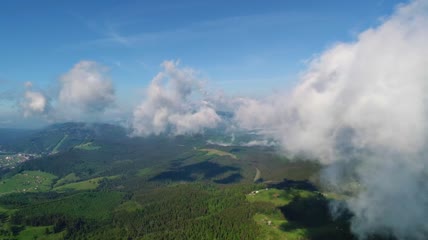 群山上云层移动视频