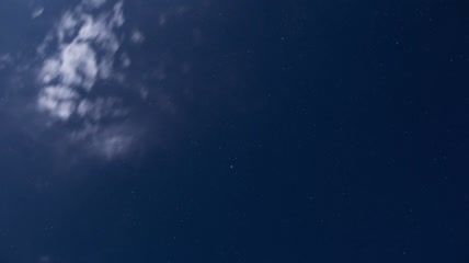 月光下移动的云延时视频