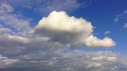 云彩划过天空延时视频