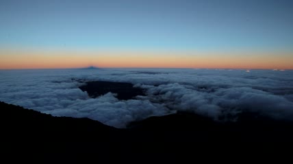 云层覆盖群山延时实拍