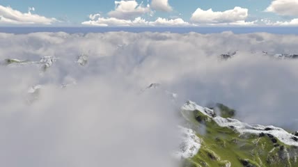 云层下的山区实拍