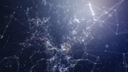 运动中的虚拟神经网络视频