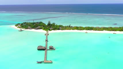带有旅游岛的天堂海航拍