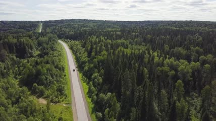 森林公路航拍