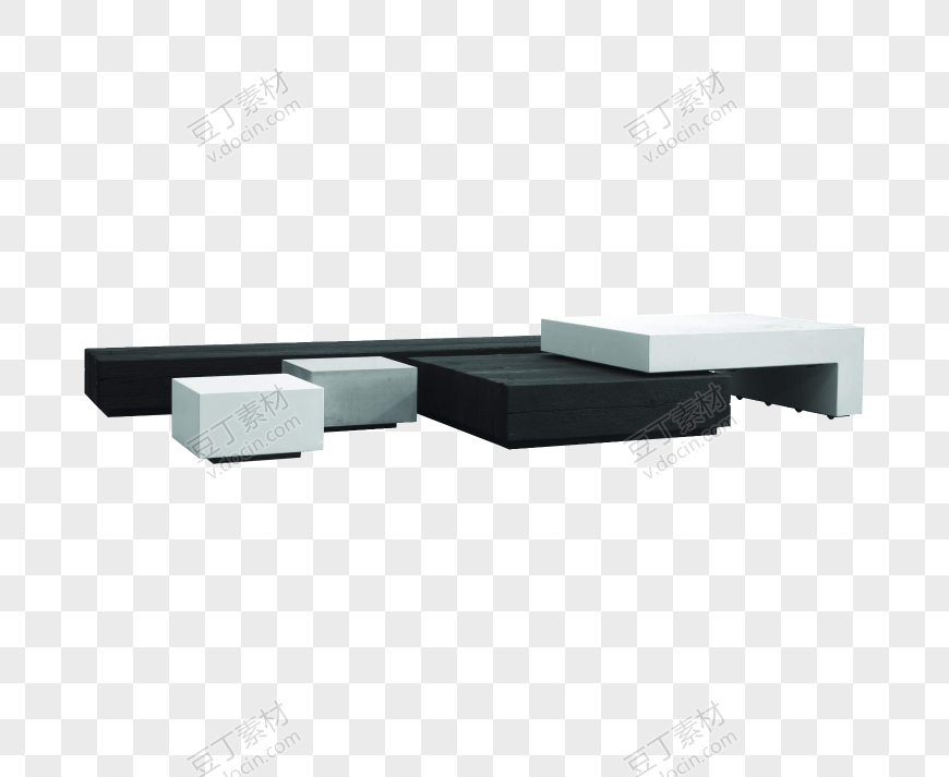 免抠软装素材 长条凳 长条沙发 (3)