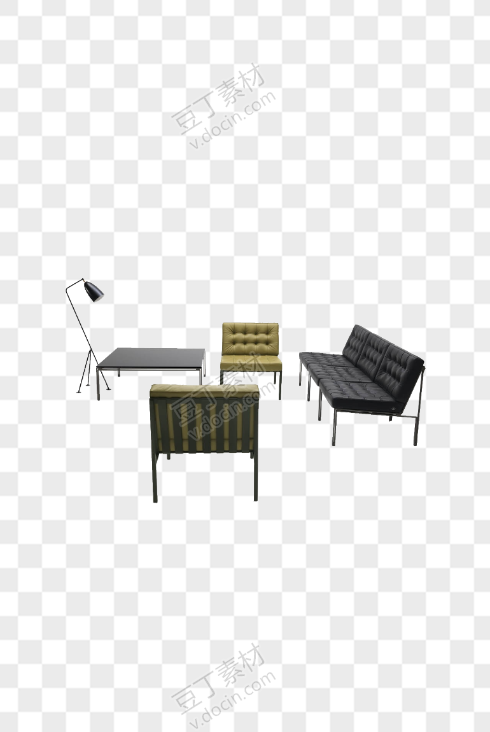 免抠软装素材 组合沙发 沙发组 (3)