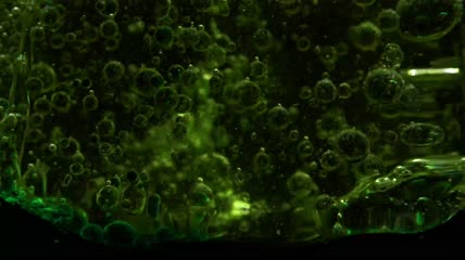 抽象绿色液体泡沫