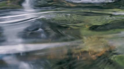 小溪水流特写实拍