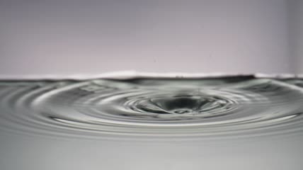 一滴水落入水中特写视频