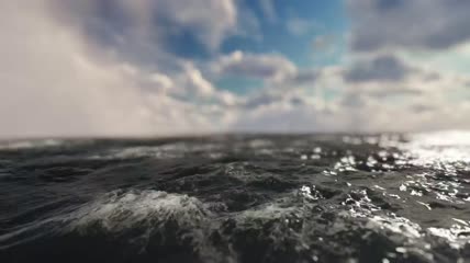 在海洋中航行3D动画视频