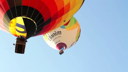 热气球升起特写实拍