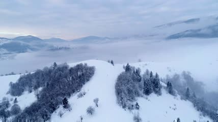 雪山空中风景航拍