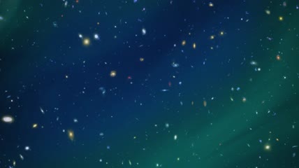 布满星星和星系的夜空