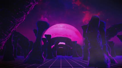 带有太空视角的赛博朋克外星
