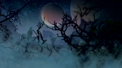 可以看到星空的令人毛骨悚然的墓地