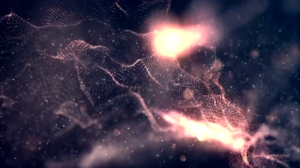 空间中的发光粒子网络