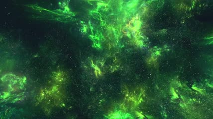 漂浮在太空中的荧光星云