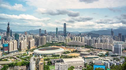 8k广东福田区地王大厦京基一百建筑群素材
