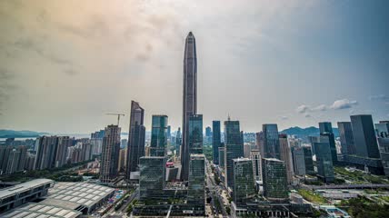 8k延时深圳平安大厦建筑